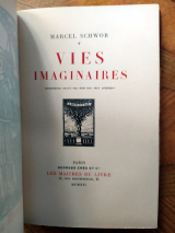 Schwob, Marcel. Vies imaginaires. Georges Crès, Les Maîtres du Livre, 1921. Relié