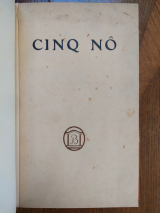 PÉRI, Noël (trad.) Cinq Nô. Paris, Bossard. 1921. Relié
