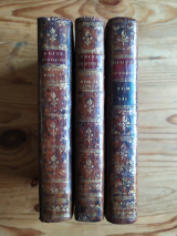 Young, Edward. Les Nuits d\'Young traduites de l\'anglois Par M. Le Tourneur. seconde édition, corrigée et augmentée du Triomphe de la Religion. À la suite : Œuvres diverses du Docteur Young. Lejay, 1769-1770. Trois tomes reliés en trois volumes