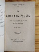 Schwob, Marcel. La Lampe de Psyché. Éditions du Mercure de France, 1906 (1903). Relié