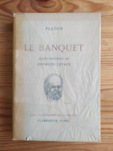 Platon. Lepape, Georges (ill.) Le Banquet. Flammarion, Les Classiques de l\'amour. 1953. Un des 350 exemplaires avec une eau-forte originale