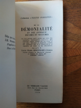 Sinistrari D\'Ameno, Louis Marie. De la Démonialité et des animaux Incubes et Succubes... Traduit du Latin par Isidore Liseux. Le Terrain vague, Paris, 1956