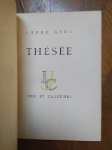 Gide, André. Thésée. Ides et Calendes, Neuchatel, 1947. Relié