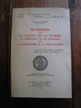 REMIGEREAU, François. Recherches sur la langue de la vénerie et l\'influence de Du Fouilloux… Paris, Les Belles Lettres, 1963. Broché.