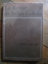 La Revue de Belles-Lettres. 2-3. 1972. Paul CELAN. Genève, La Revue de Belles-Lettres, 1972. Poésie.