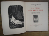 BALZAC, Honoré (de). SAUVAGE, Sylvain (ill.) La Fille aux yeux d\'or. G. Crès, 1923.