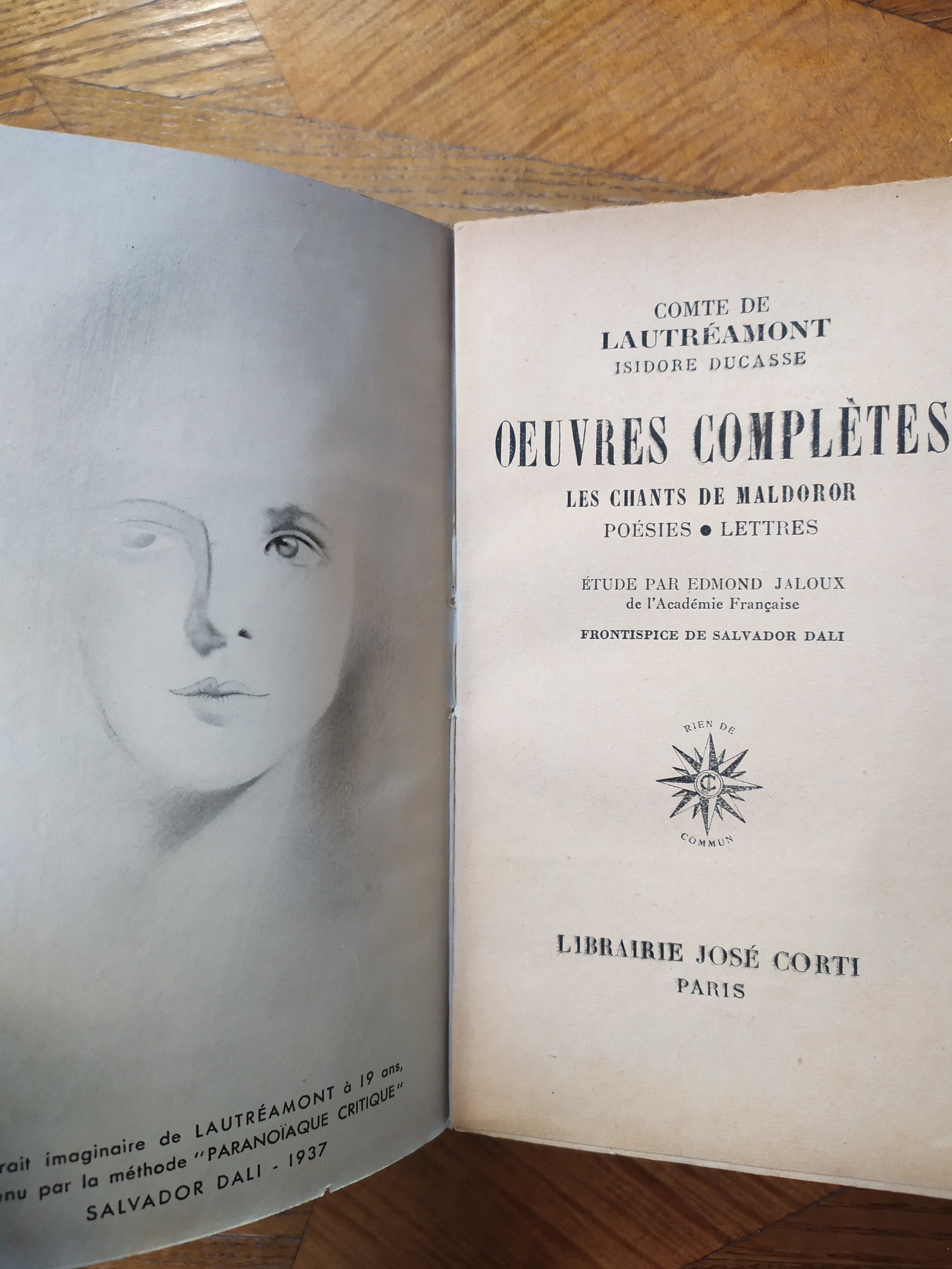 Ducasse, Isidore (Comte de Lautréamont). Œuvres complètes. Les